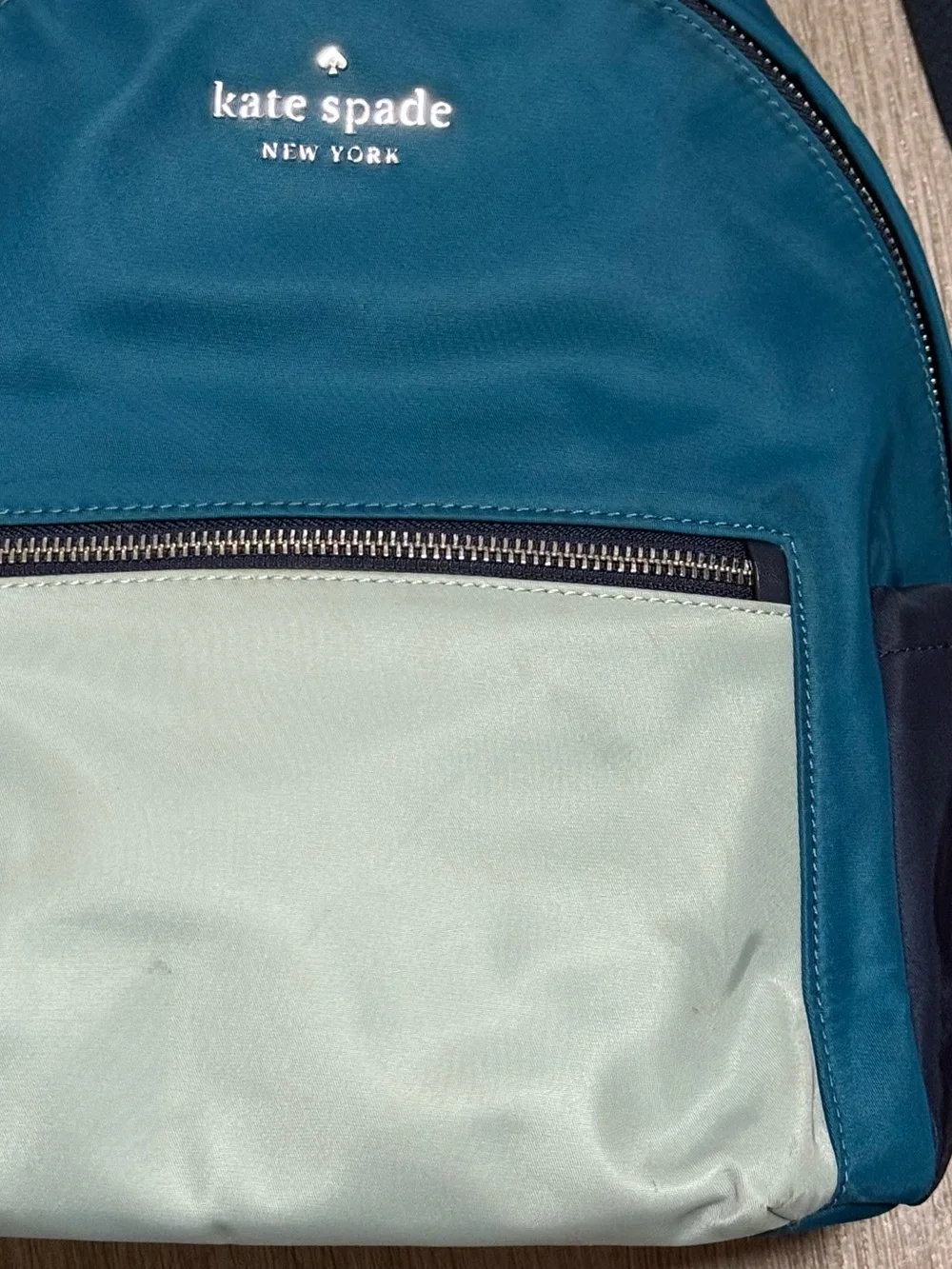 Kate Spade New York Chelsea Backpack Purse Handbag Blue Teal Nylon